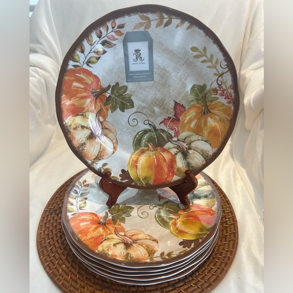rachel ashwell Dining Rachel Ashwell Melamine Fall Pumpkin Dinner